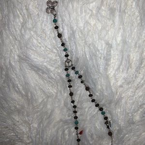 Lucky Brand silver and turquoise necklace